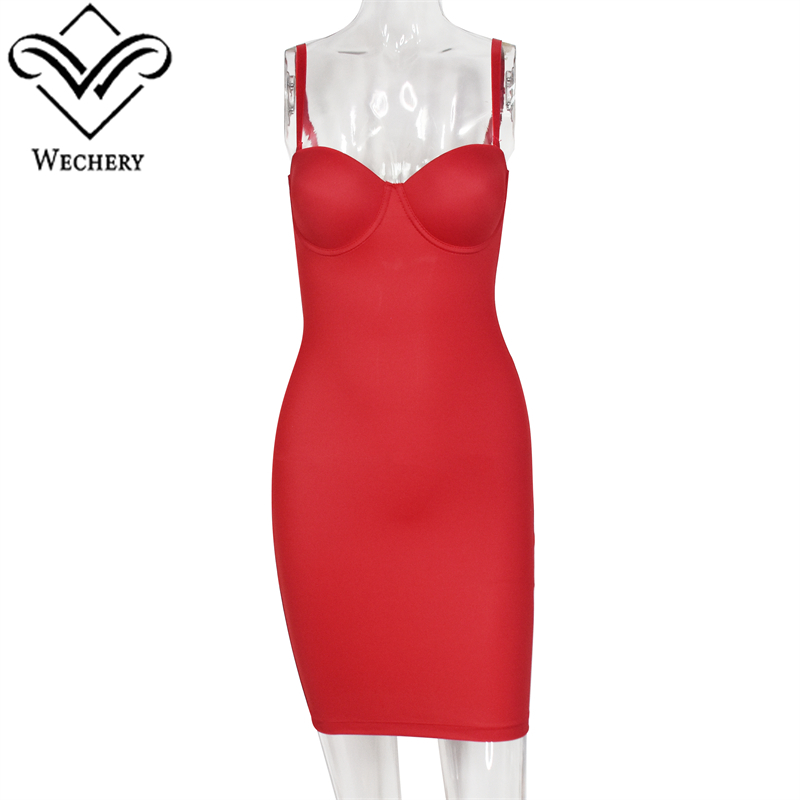 Women'S Red Formal Wear - Czerwone sukienki Wechery dla kobiet, wyszczuplające