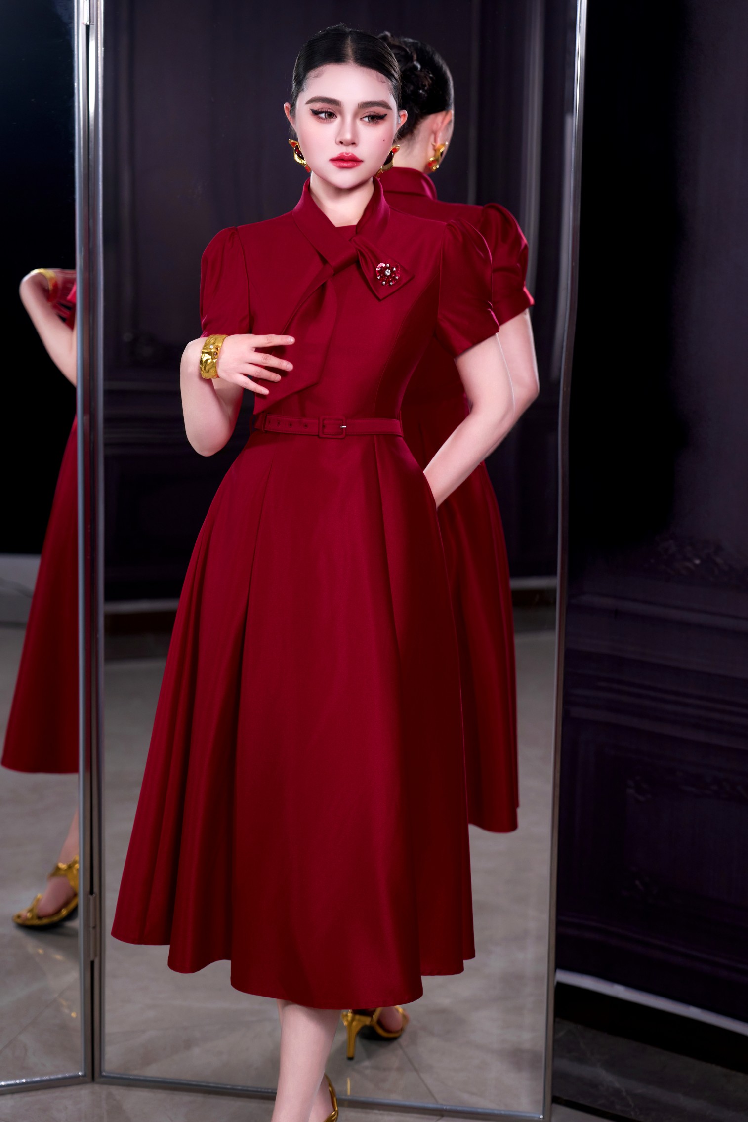 ZJYT Czerwona Sukienka Damska  – Women'S Red Formal Wear recenzja i cena