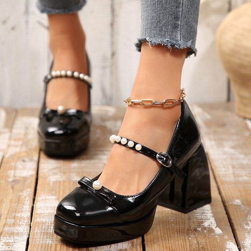 Luksusowe czółenka Mary Jane n – Pump Heel Block recenzja i cena
