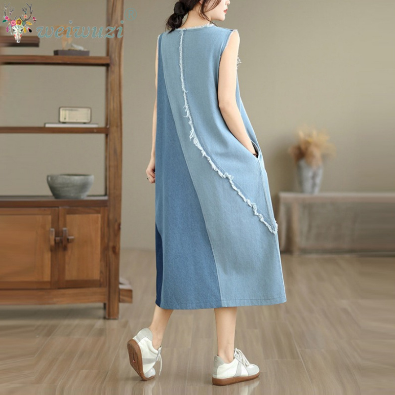 Damska sukienka midi z denimu, – Midi Dress recenzja i cena