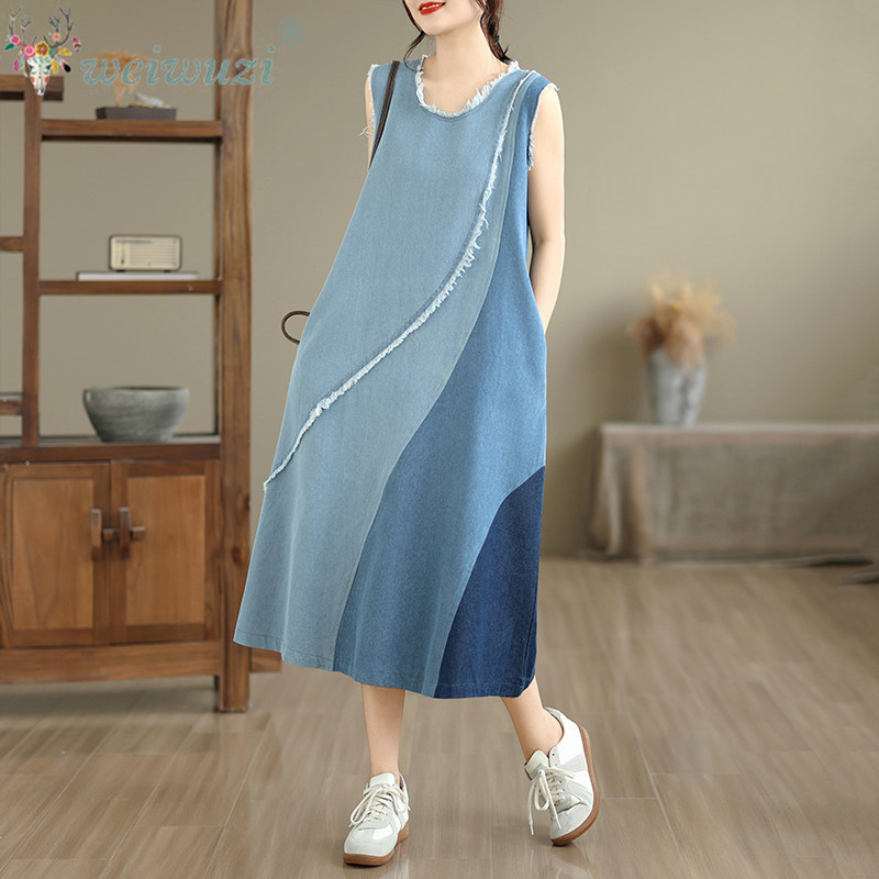 Damska sukienka midi z denimu, – Midi Dress recenzja i cena