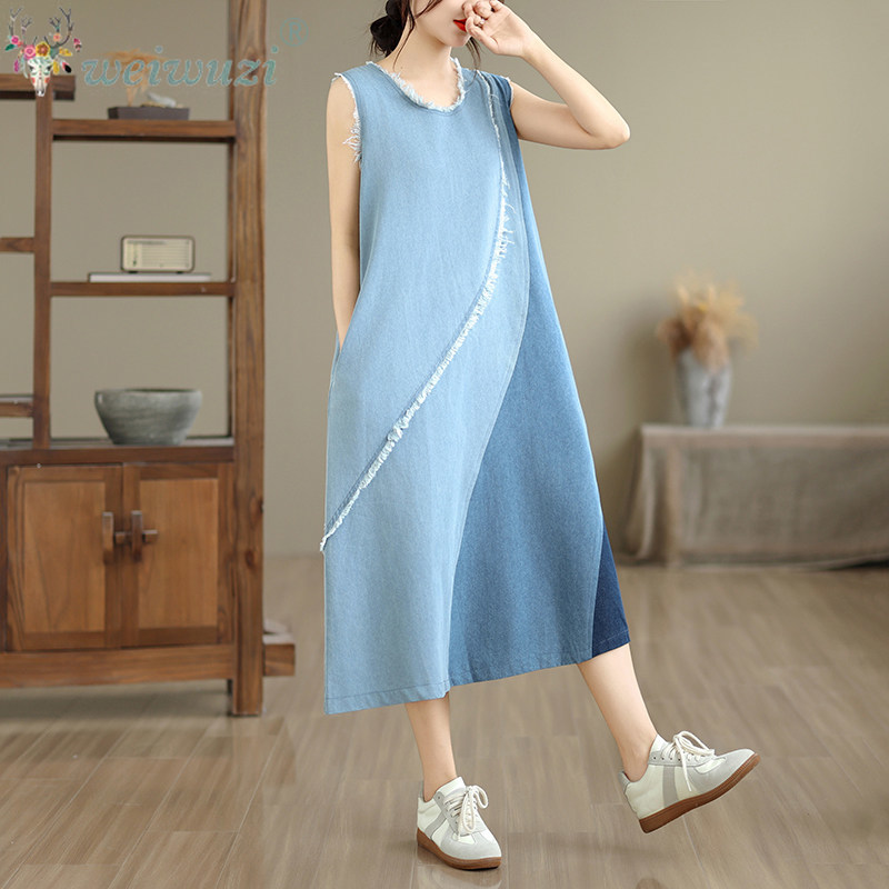 Damska sukienka midi z denimu, – Midi Dress recenzja i cena