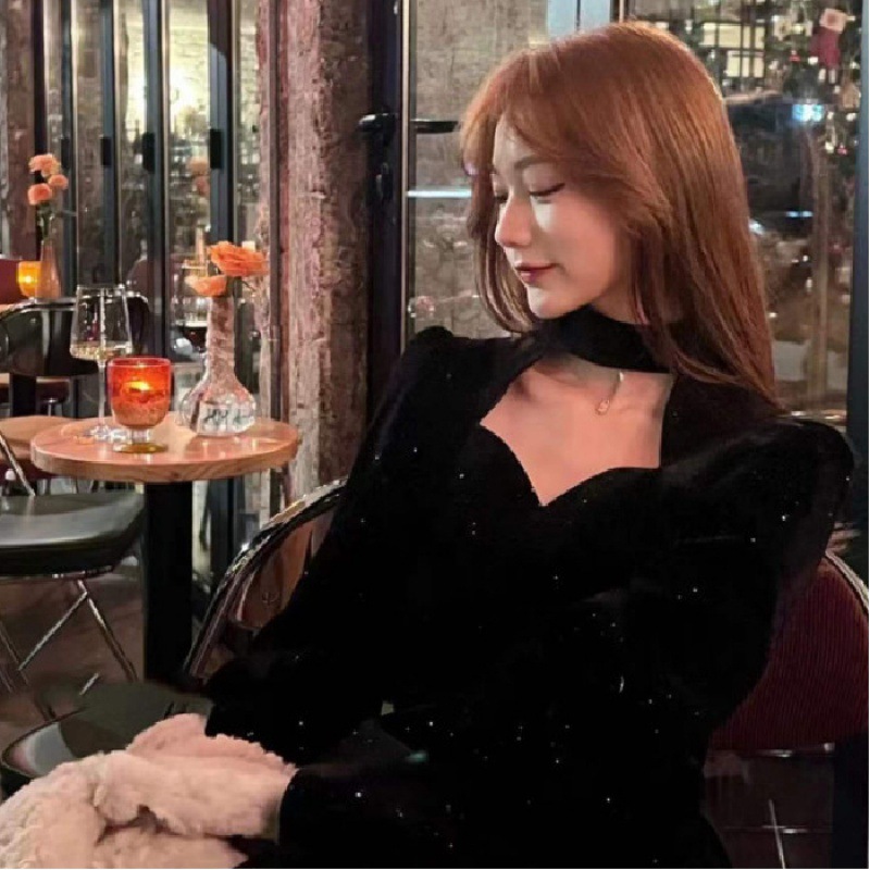 Fine Sparkling Velvet Dress Wo – Women'S Red Formal Wear recenzja i cena